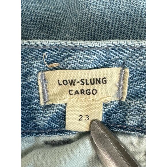 Madewell Low-Slung Straight Cargo Jeans in Coleman Wash NK883 Size 23 - Picture 7 of 12